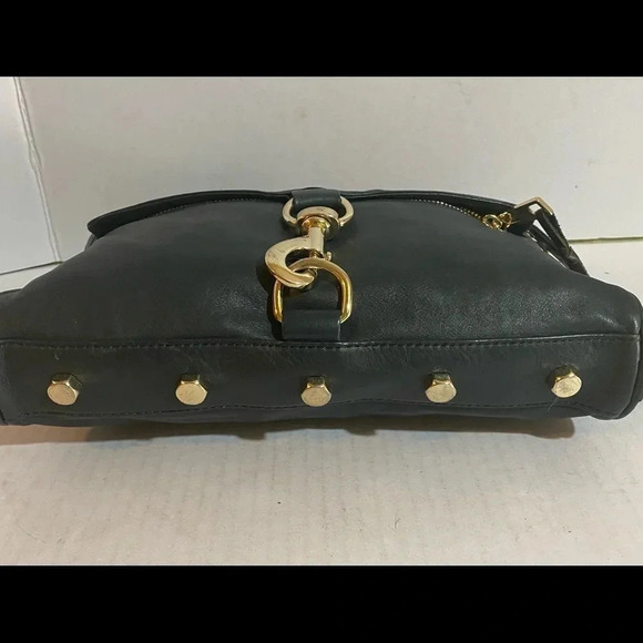 Rebecca Minkoff navy blue leather shoulder handbag - Picture 5 of 11